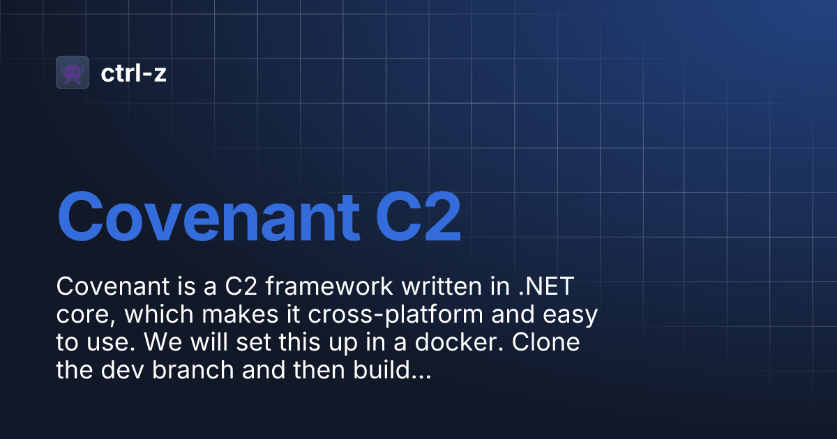 Covenant C2 | ctrl-z